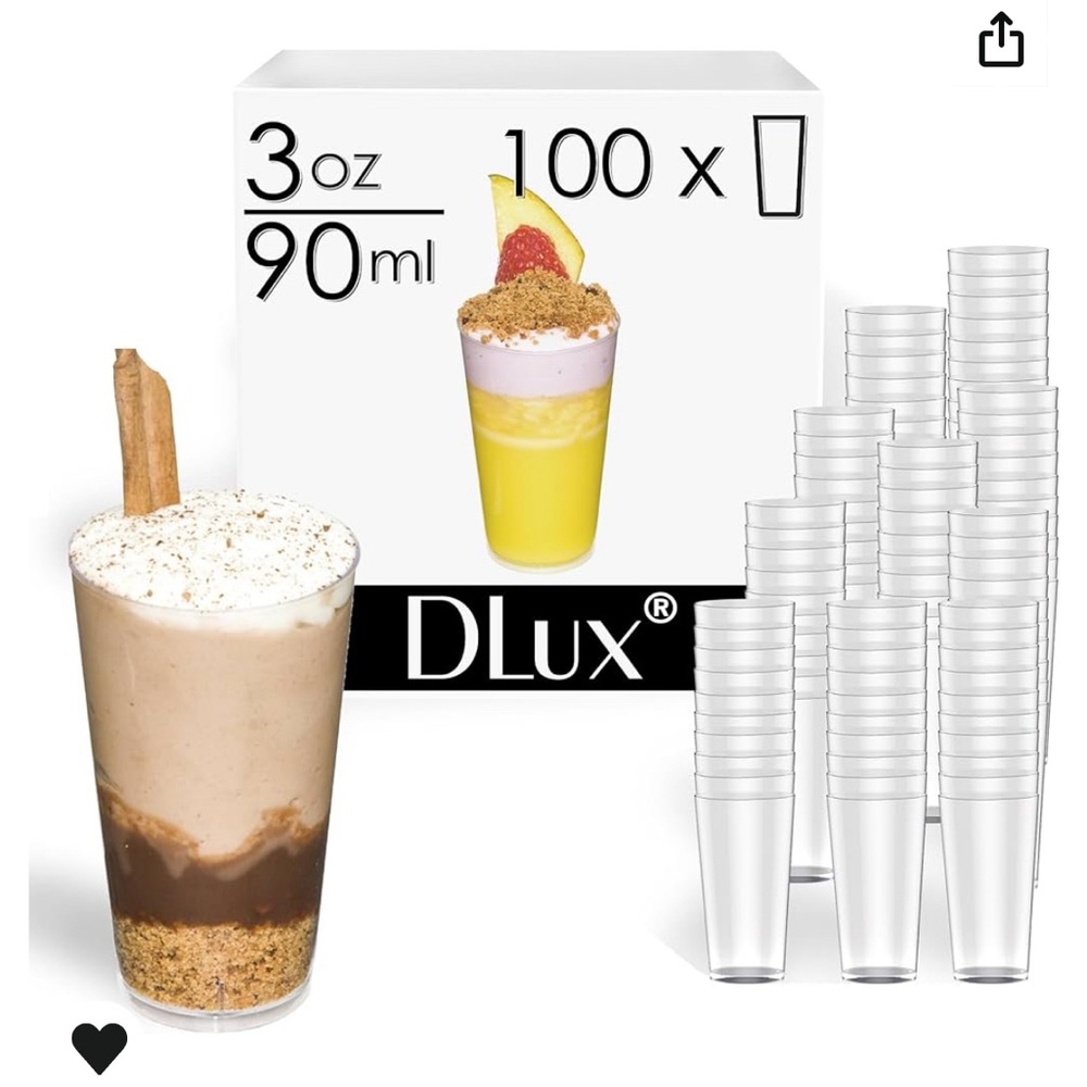 3 oz dessert cups - reusable mini cups